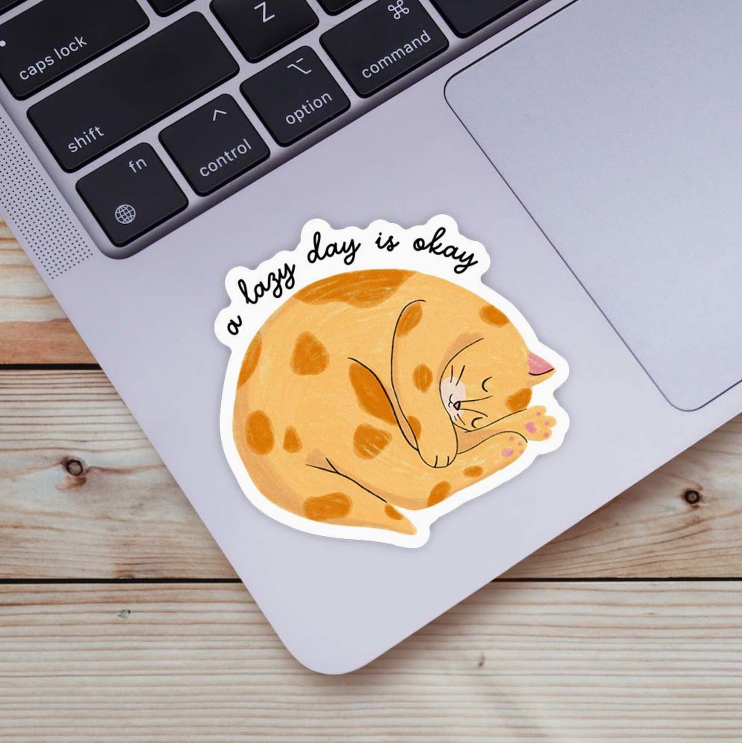 A Lazy Day Is OK Cat Sticker