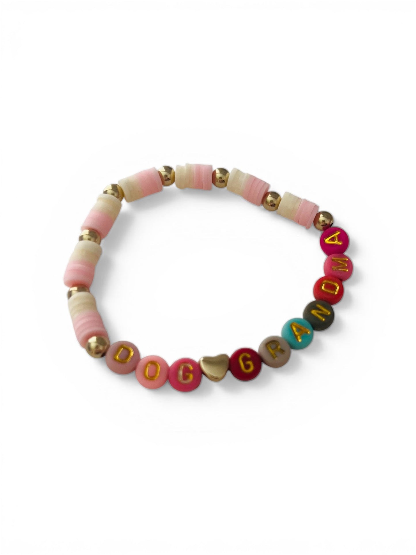 Dog Grandma Clay Beaded Bracelet