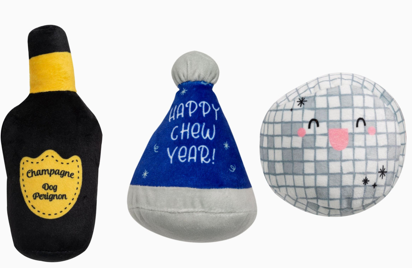 Happy Chew Year Dog Toys - Set of 3
