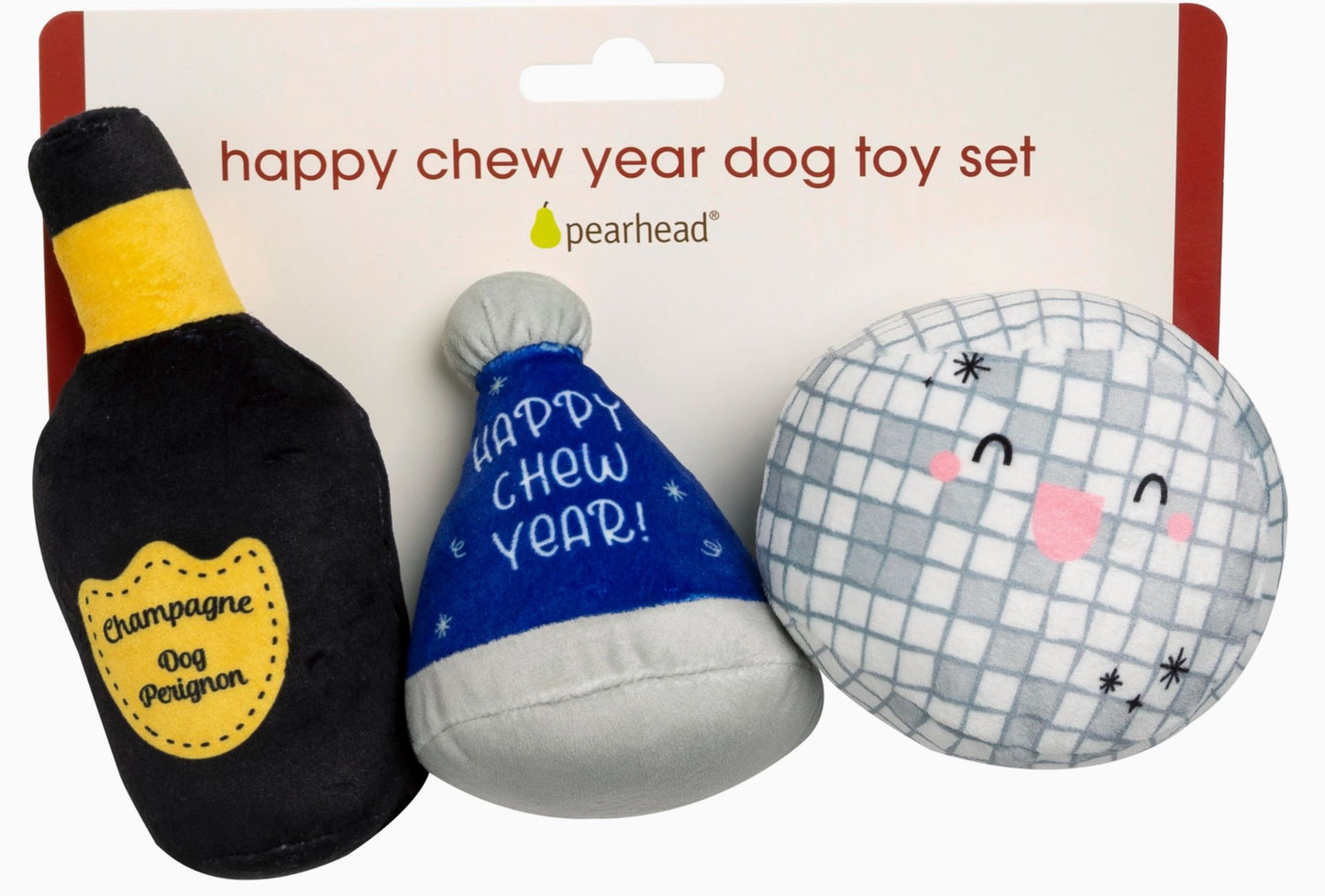 Happy Chew Year Dog Toys - Set of 3