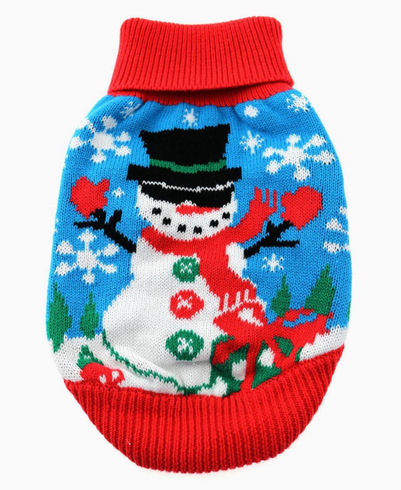 Snowman Holiday Dog Sweater