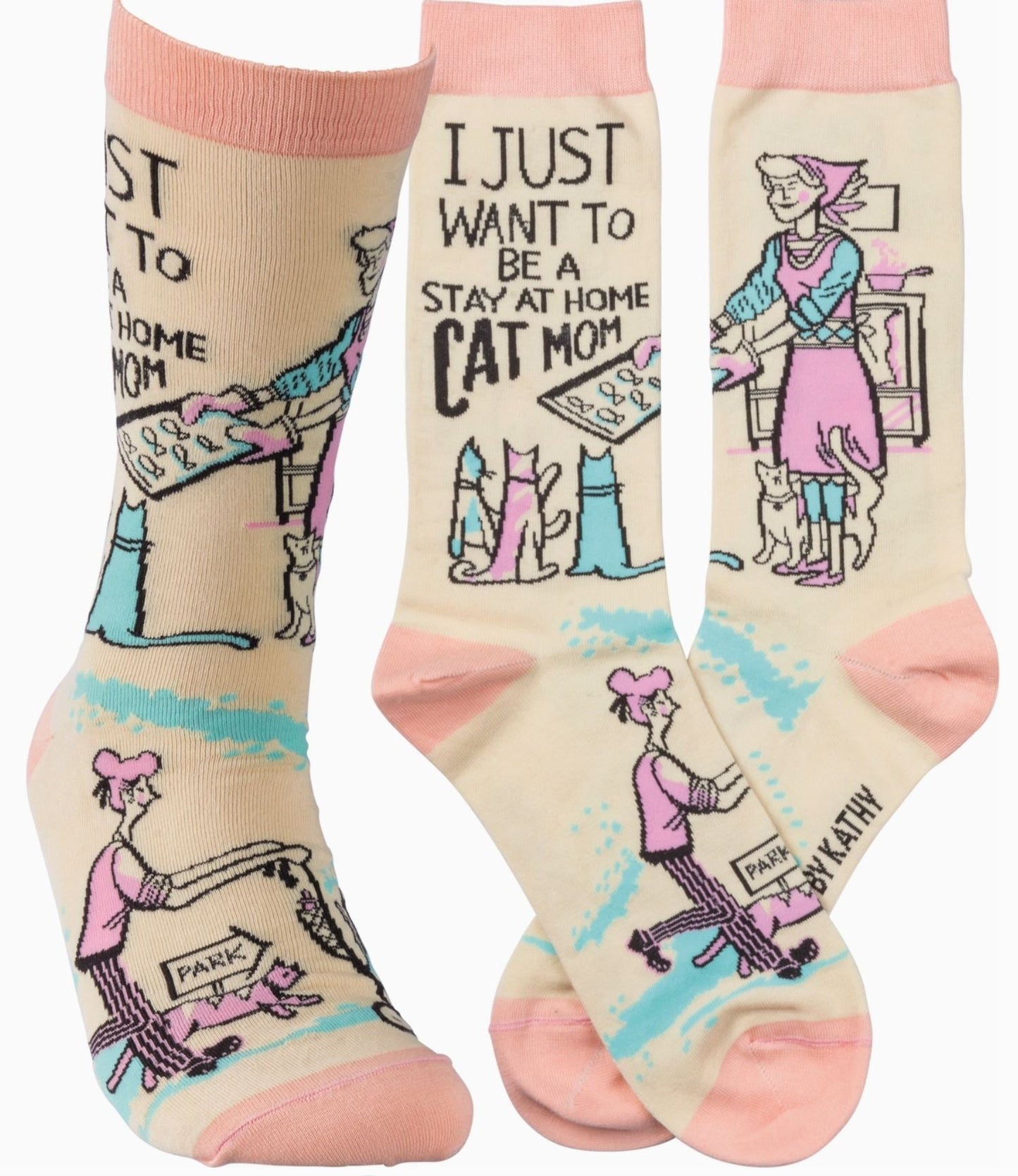 I Just Want To Be A Stay At Home Cat Mom Socks - LittleLuck Boutique