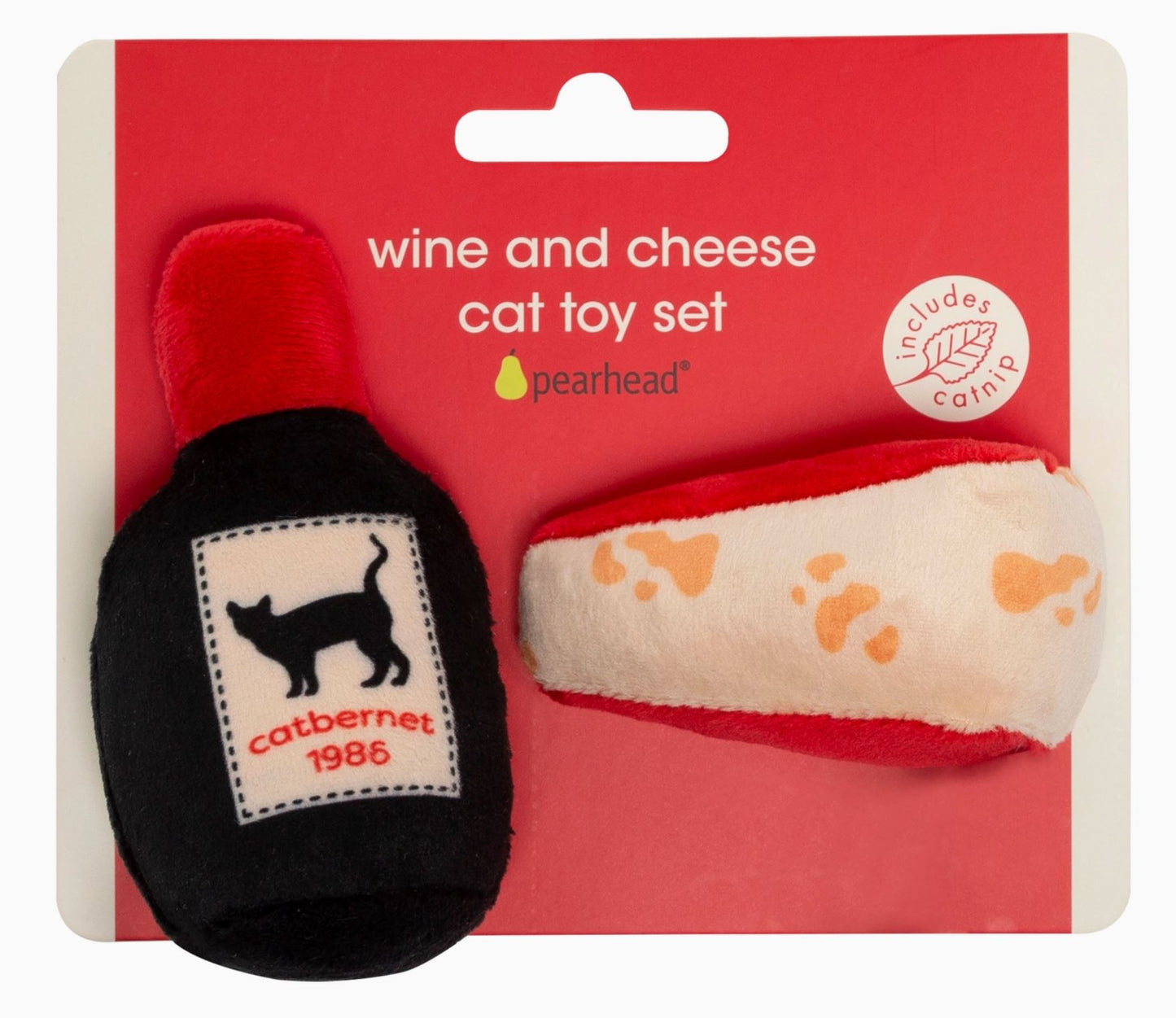 Cheese & Wine Cat Toys - Set of 2