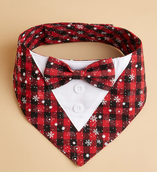 Christmas Bandana with Bow Tie