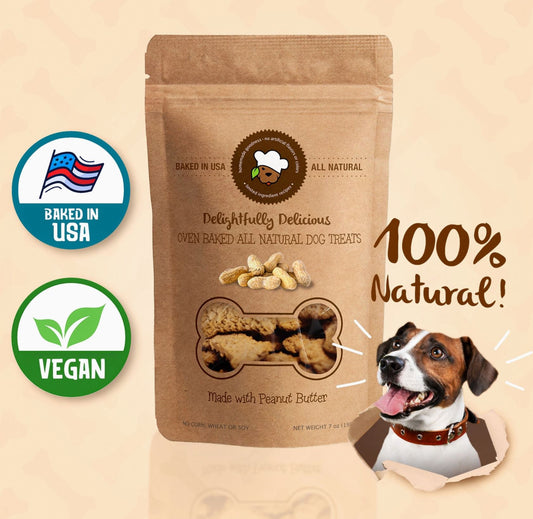 Delightfully Delicious All Natural Dog Treats - Peanut Butter