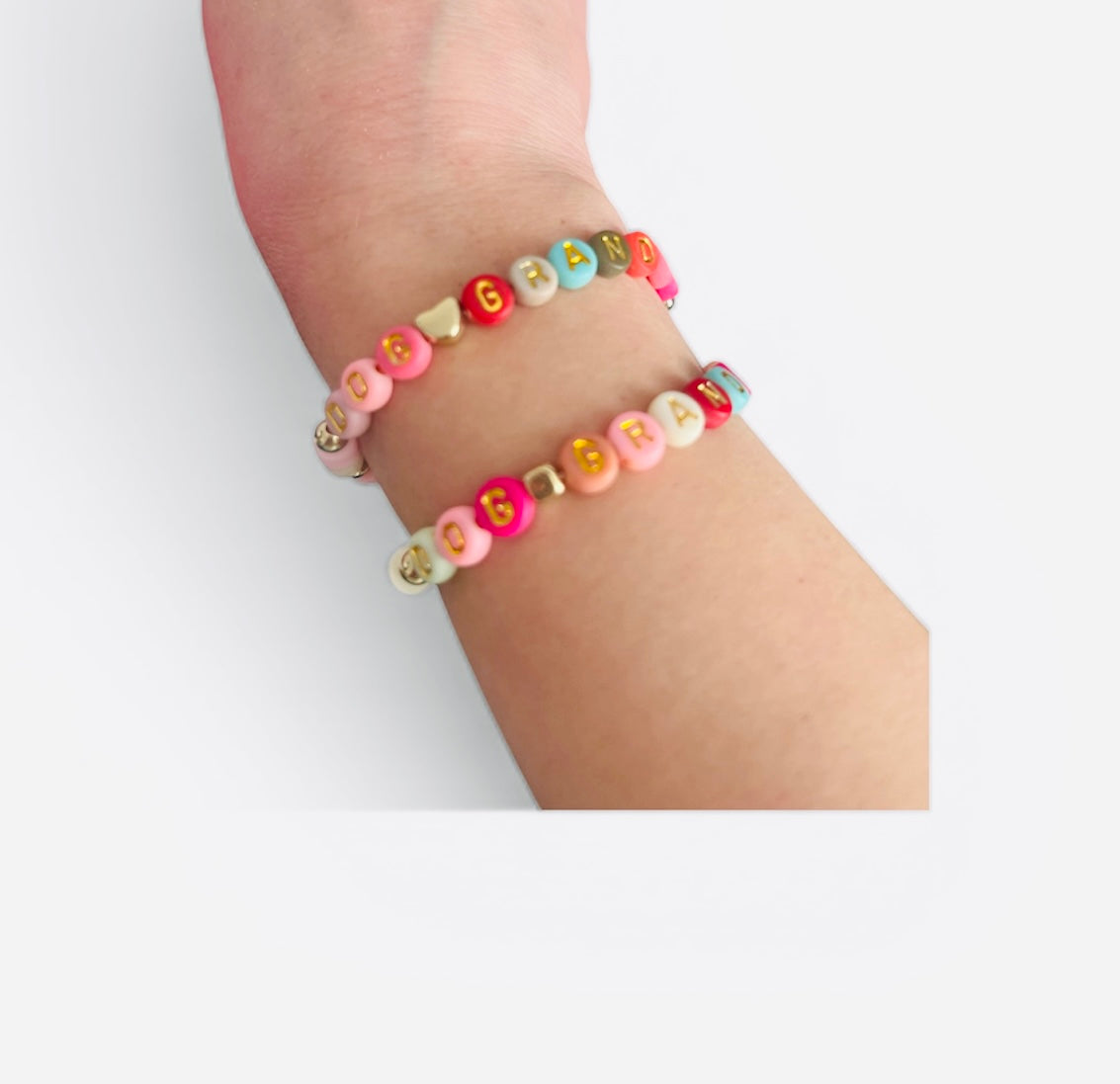 Dog Grandma Clay Beaded Bracelet