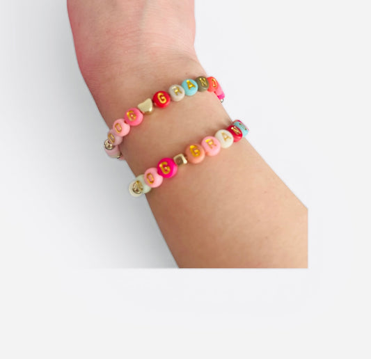 Dog Grandma Clay Beaded Bracelet