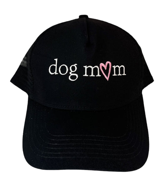 Dog Mom Hat with Pink Heart