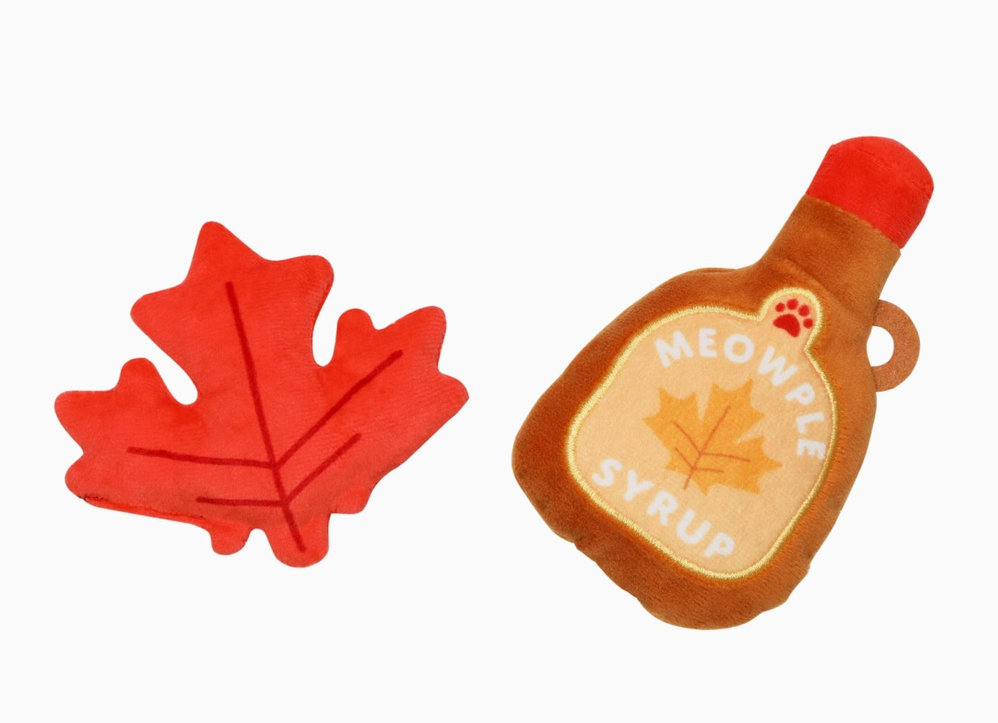 Maple Leaf & Syrup Fall Cat Toys - Set of 2