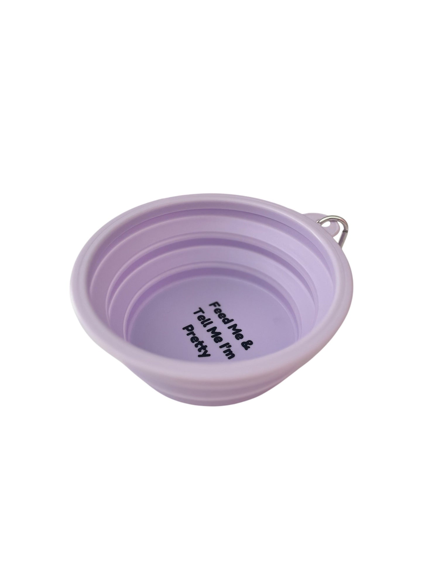 Feed Me And Tell Me I'm Pretty Collapsible Dog Water Bowl