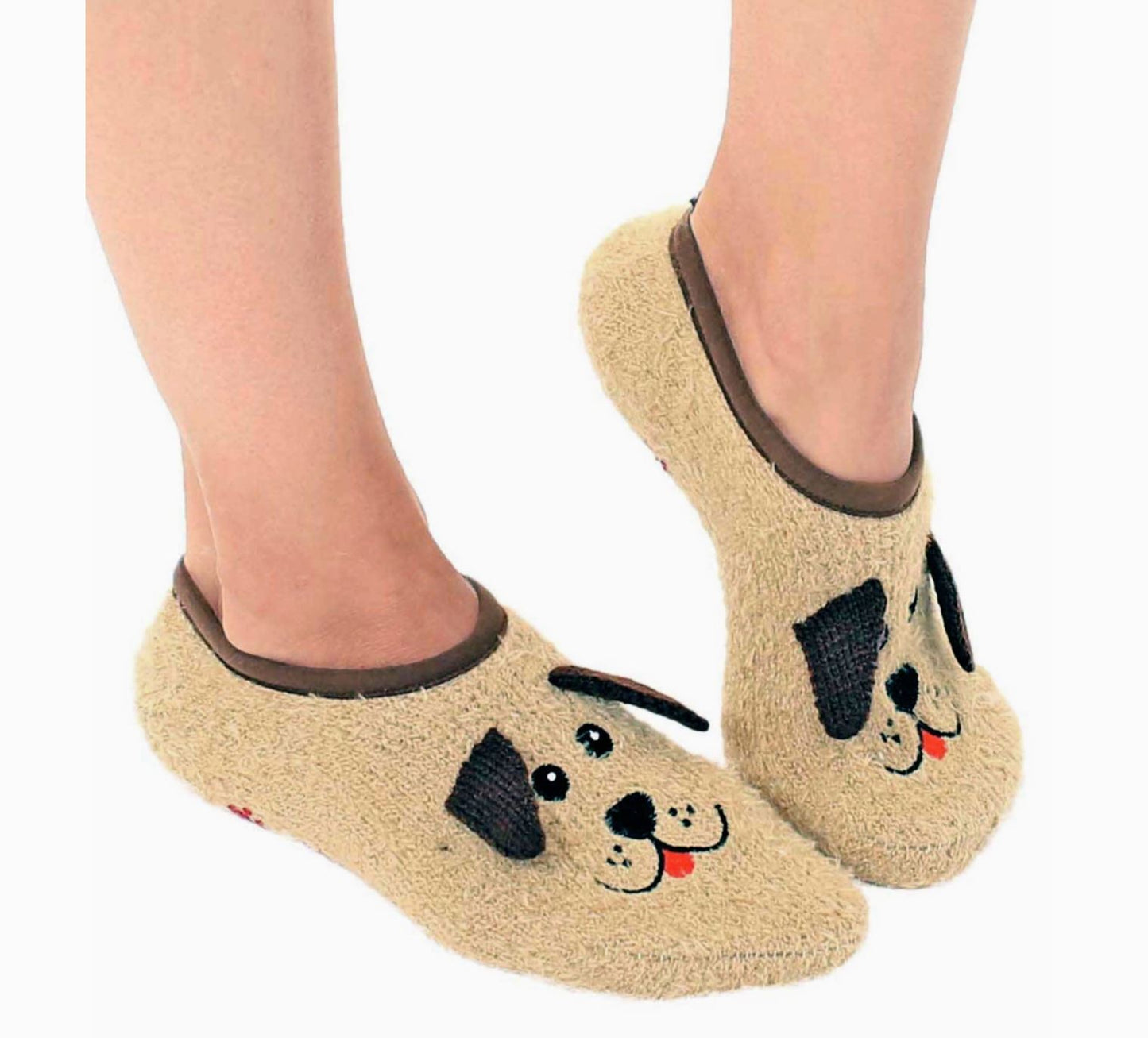 Fuzzy Dog Slipper Socks