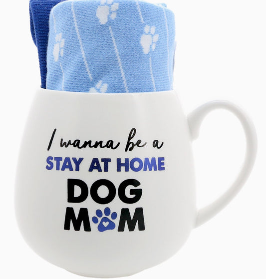 I Wanna Be A Stay At Home Dog Mom Mug & Sock Gift Set - 15.5oz