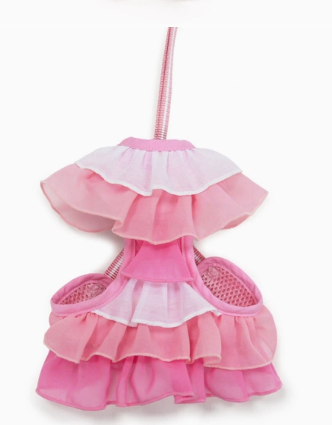 Pink Ruffle Dress With Harness And Leash