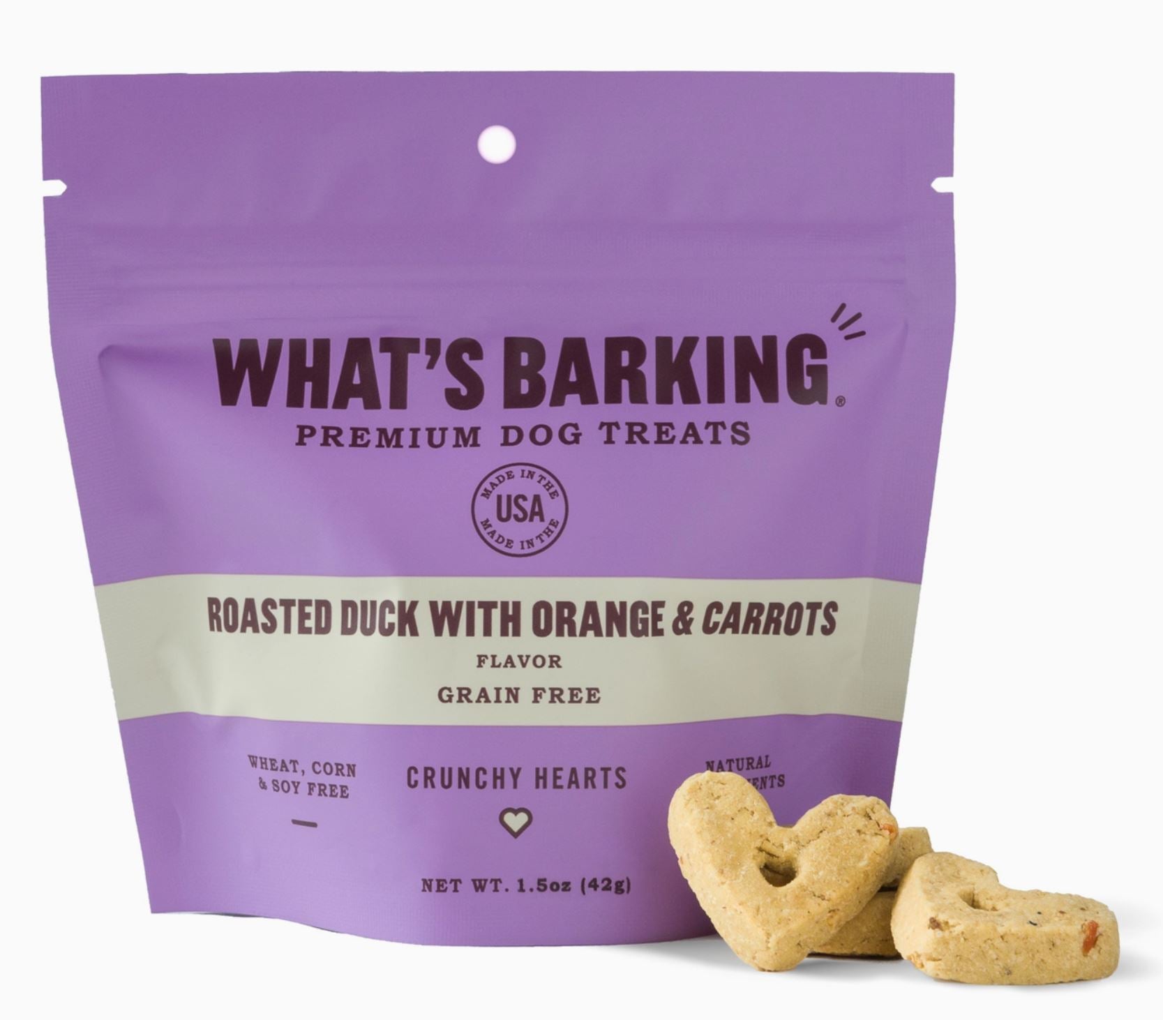 roasted duck dog treats, healthy dog treats, made in USA