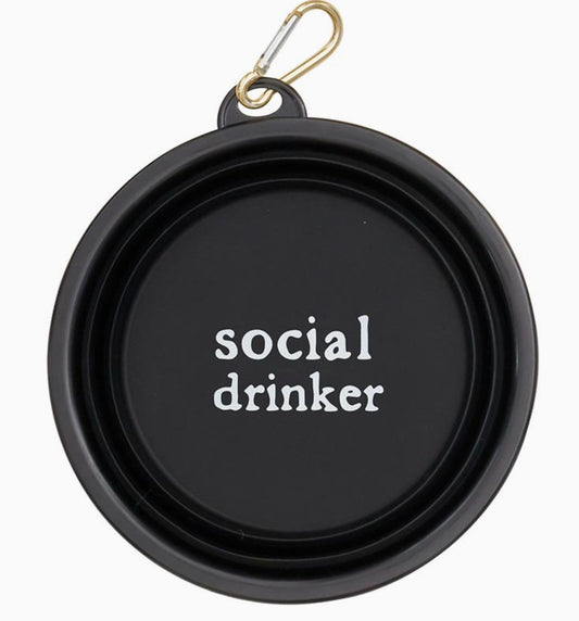 Social Drinker Collapsible Water Bowl - Large