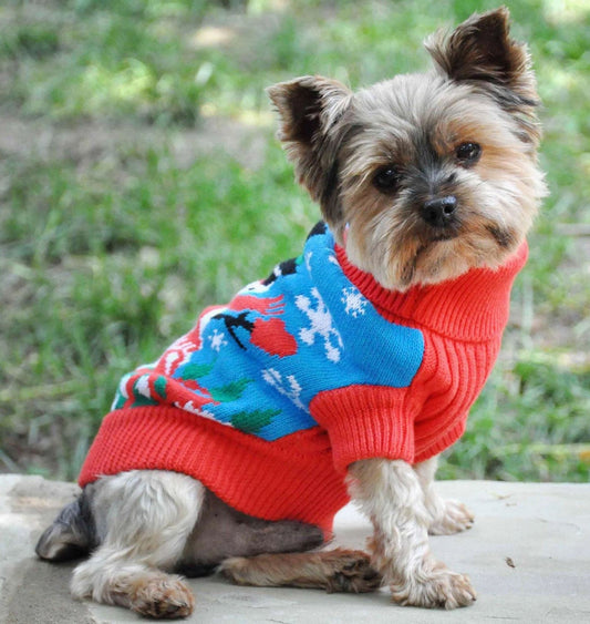 Ugly Snowman Holiday Dog Sweater