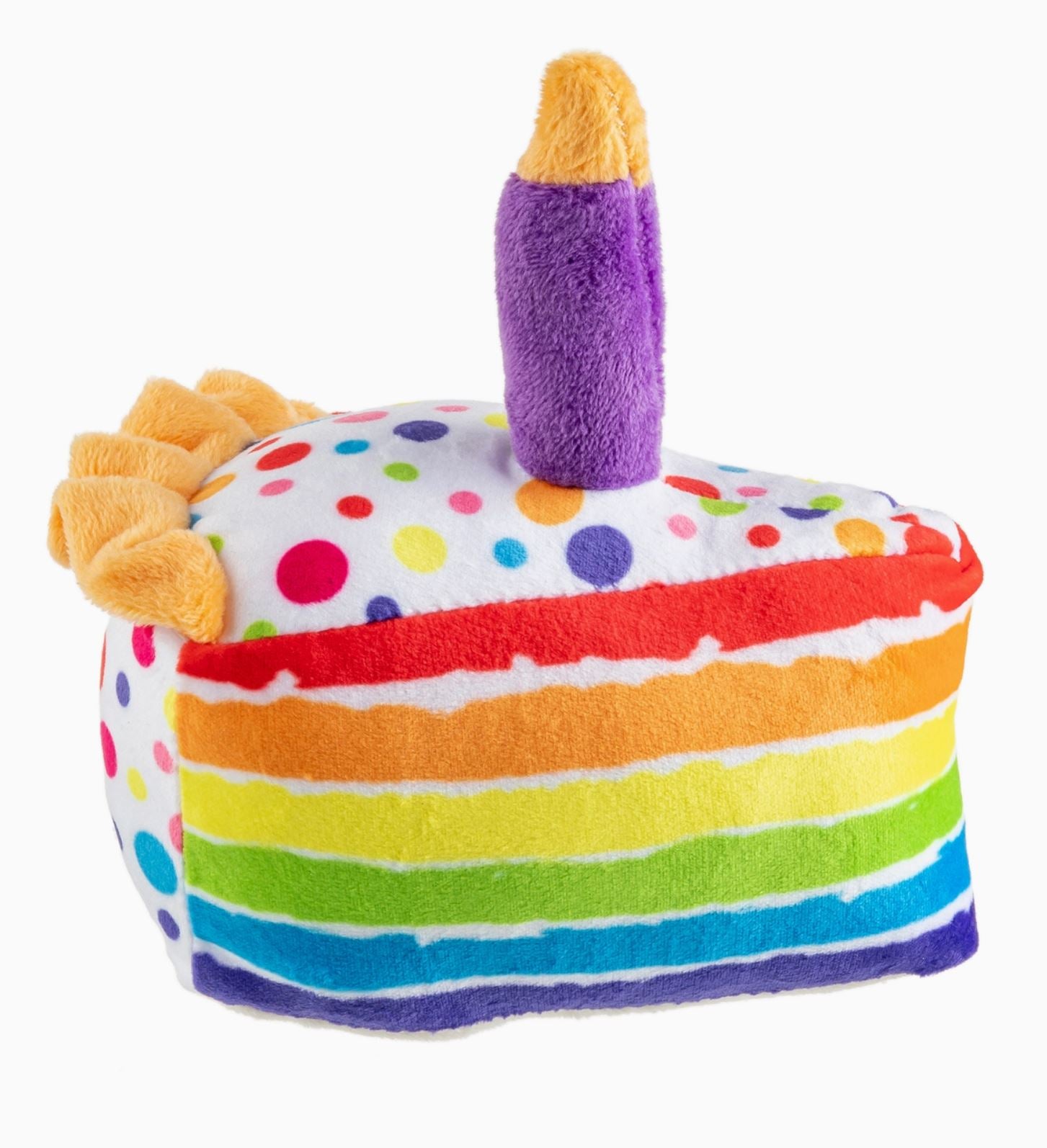 Birthday Cake Slice Squeaker Dog Toy - LittleLuck Boutique