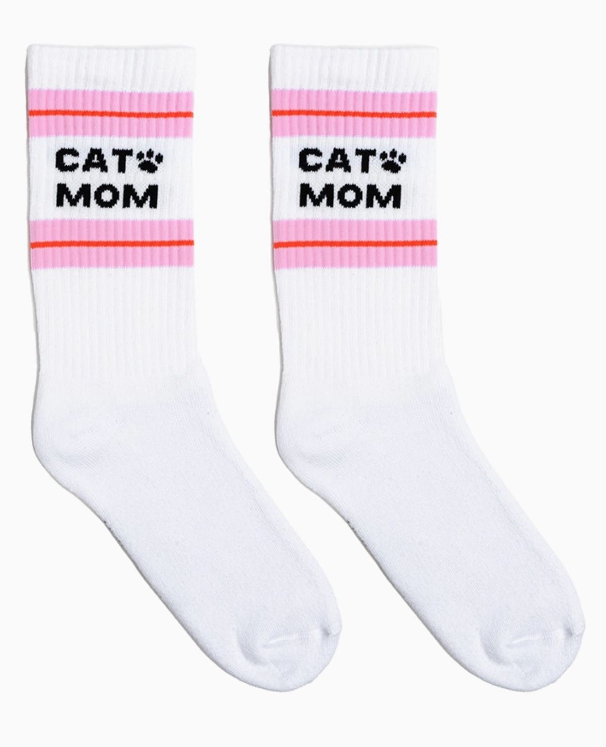 Cat Mom Classic Crew Socks - LittleLuck Boutique