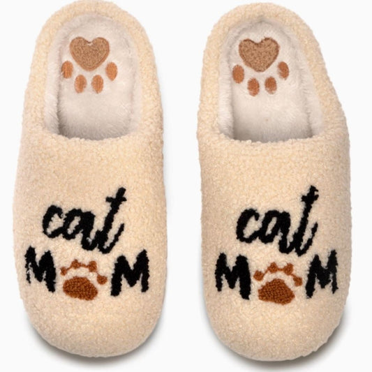 Cat Mom Slippers - LittleLuck Boutique