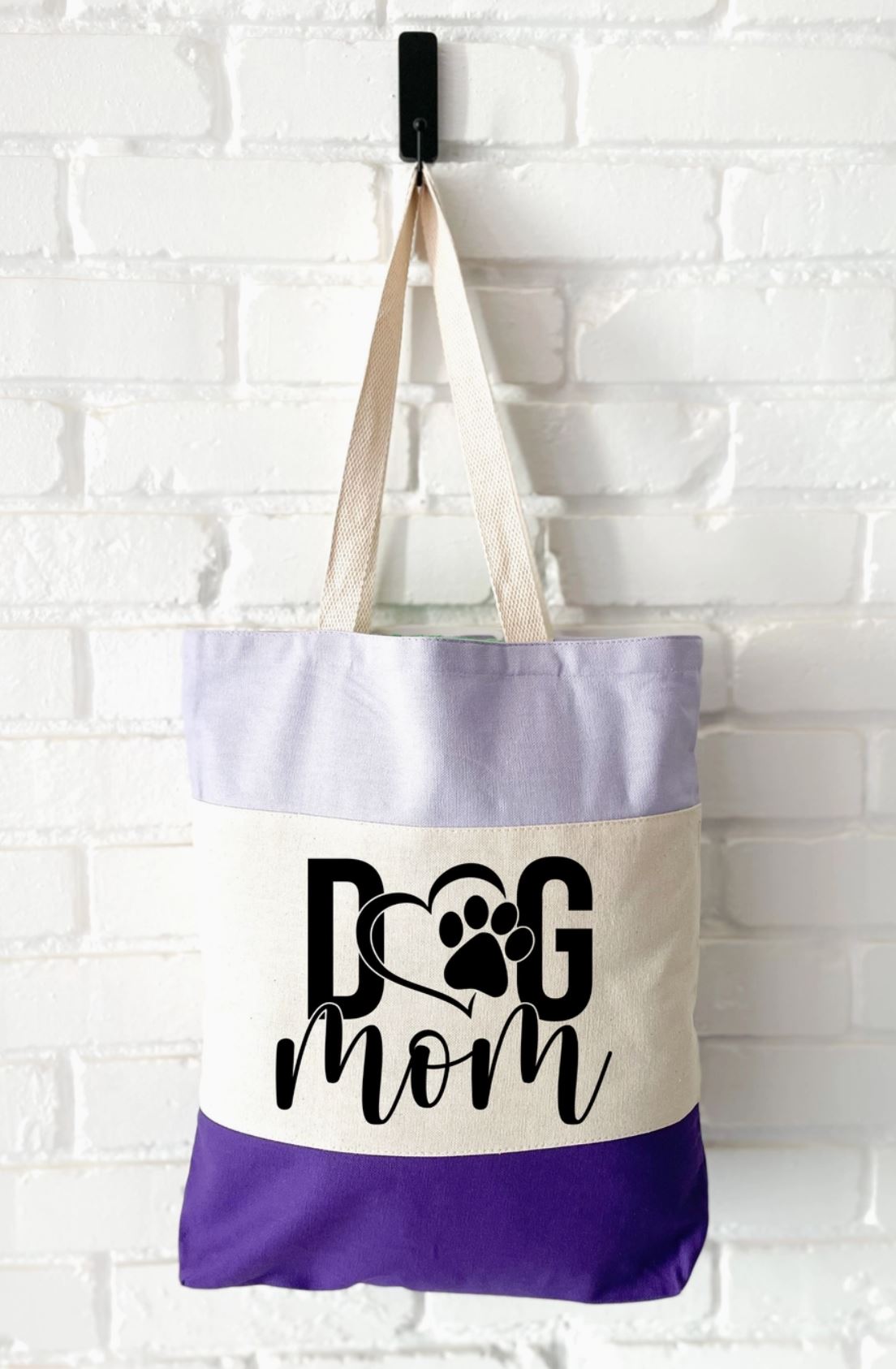 Dog Mom Canvas Tote Bag - LittleLuck Boutique