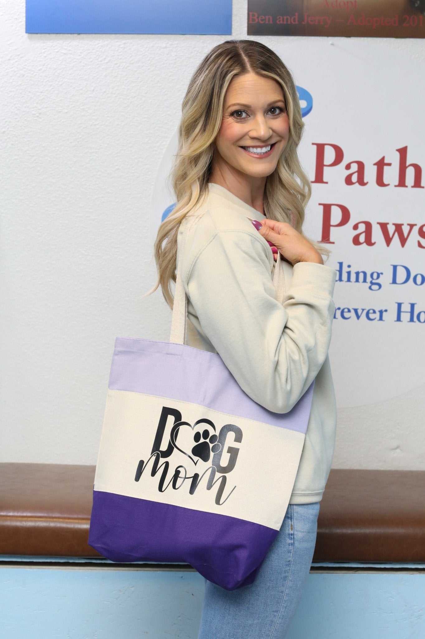 Dog Mom Canvas Tote Bag - LittleLuck Boutique