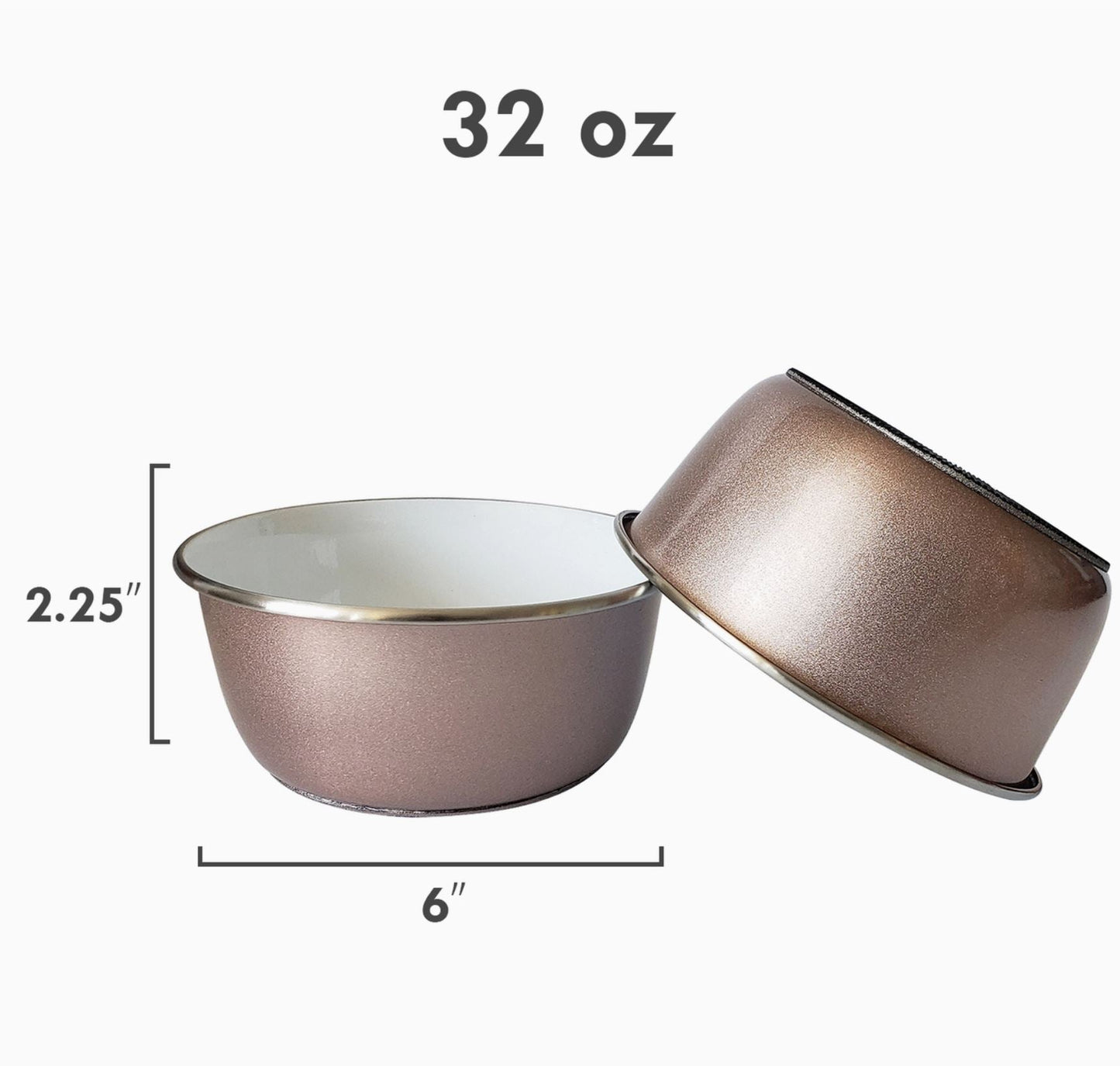 Eco - Friendly Dog Bowl with Paw Print - Rose Gold - LittleLuck Boutique