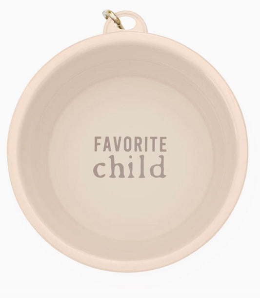 Favorite Child Collapsible Water Bowl - Large - LittleLuck Boutique