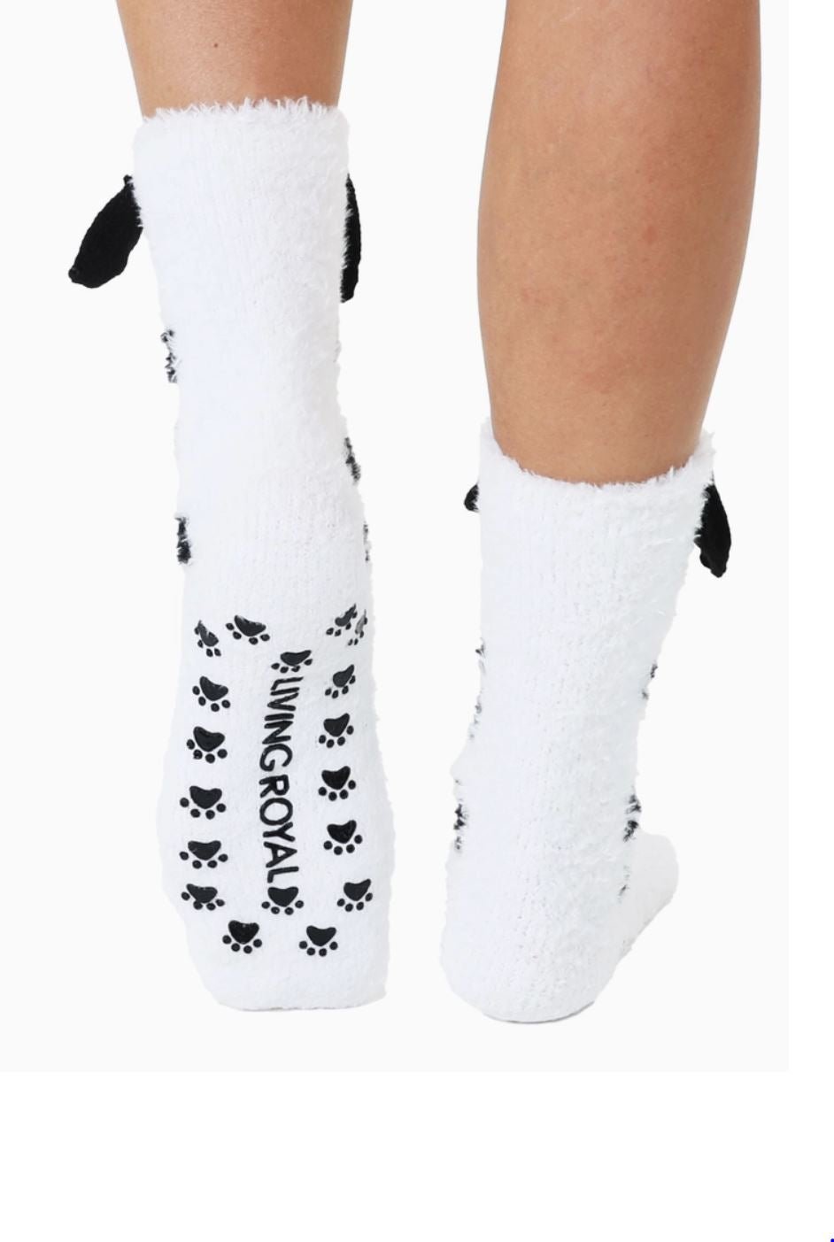 Fuzzy Dalmatian Dog Socks - LittleLuck Boutique