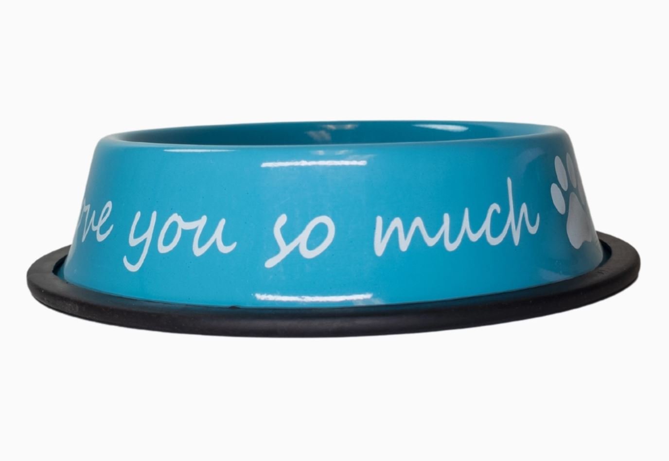 I Love You So Much Stainless Steel Dog Bowl - 24oz - LittleLuck Boutique