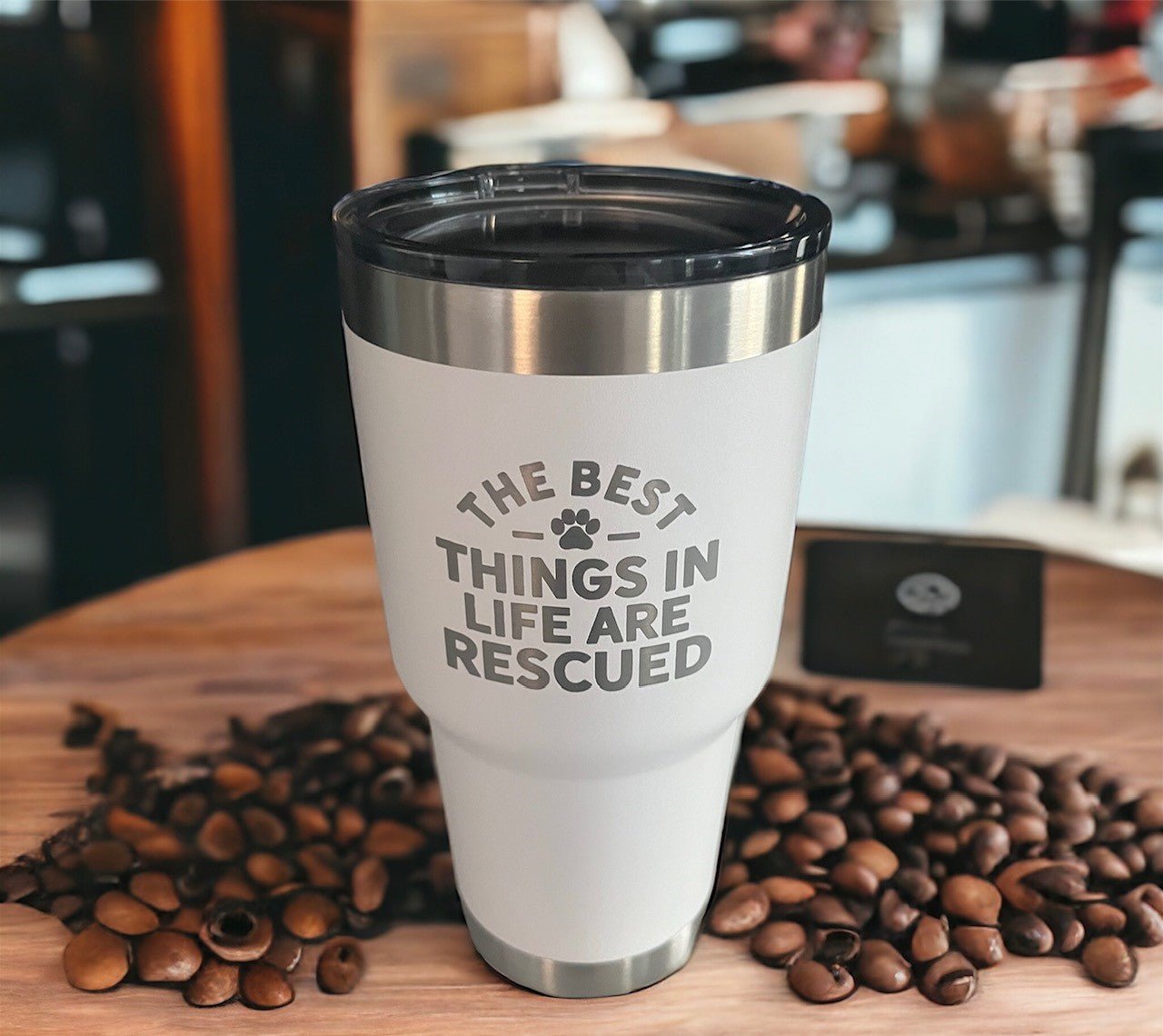 Insulated Tumbler - The Best Things In Life Are Rescued - LittleLuck Boutique