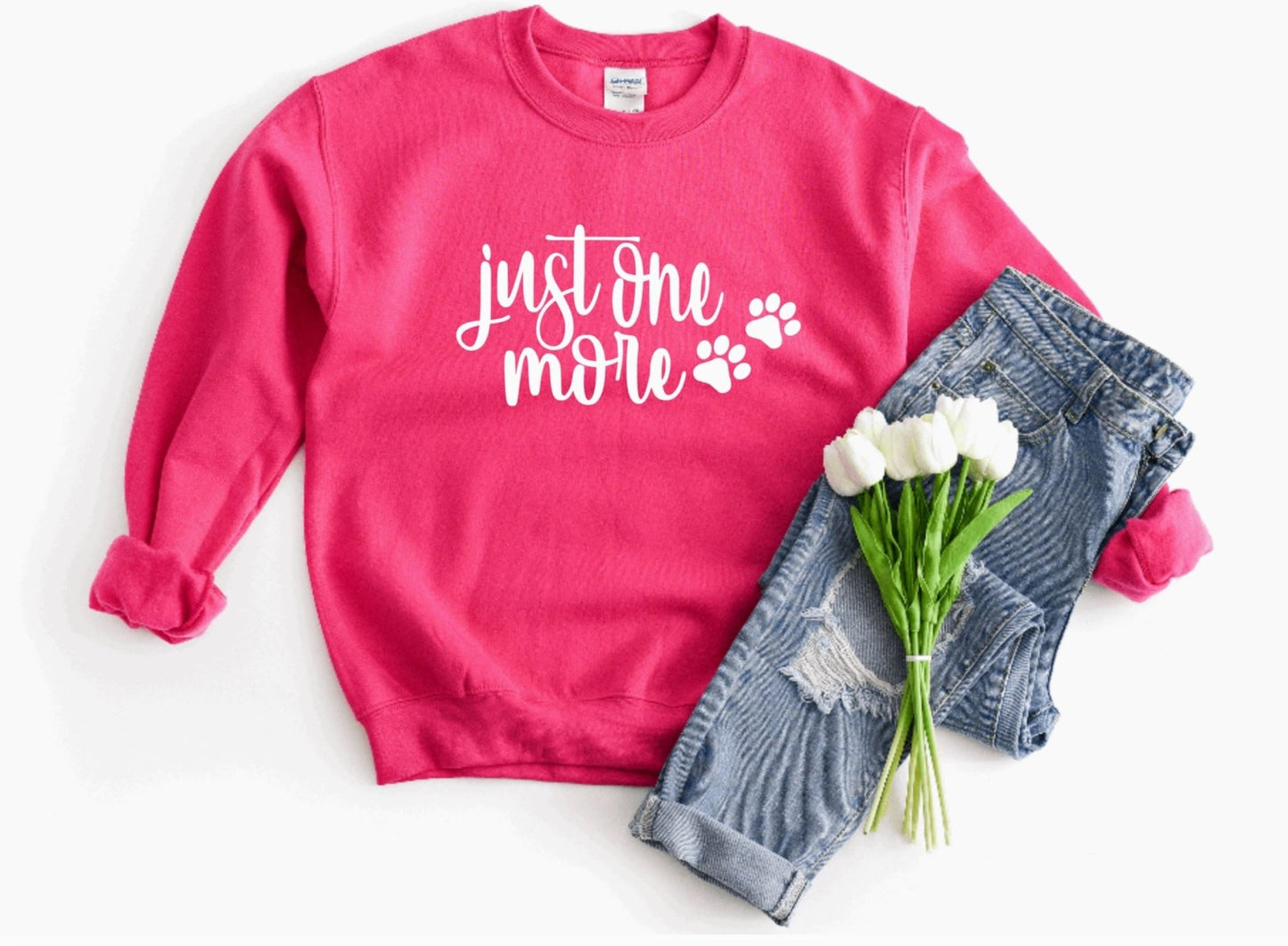 Just One More - Paw Print Pullover Sweatshirt - LittleLuck Boutique